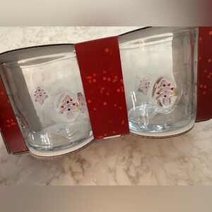 Set of 2 Lampwork Embedded Glasses